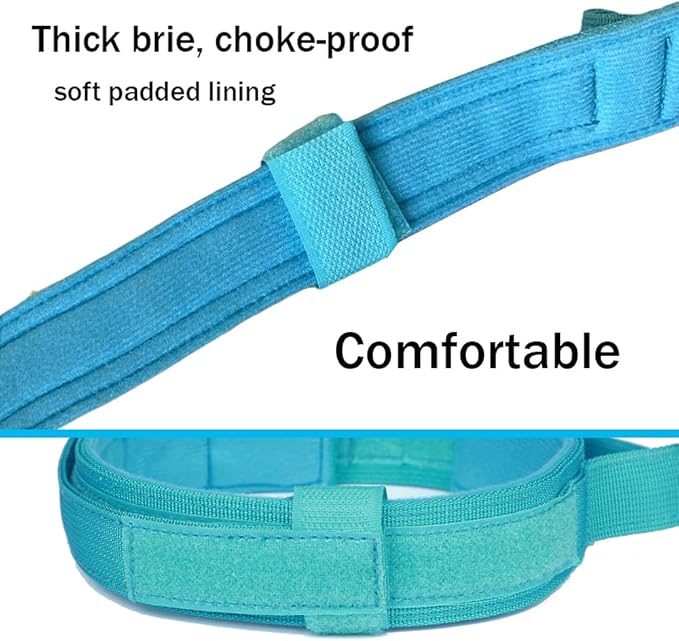 Xqpetlihai Tactical Dog Collar Adjustable Military Nylon Dog Collar with Control Handle and Heavy Duty Metal Buckle for Medium and Large Dogs (Blue,M)