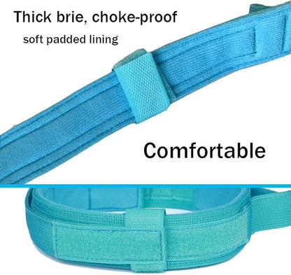 Xqpetlihai Tactical Dog Collar and Leash Set Adjustable Military Nylon Dog Collar with Control Handle and Heavy Duty Metal Buckle for Large Dogs（Blue L