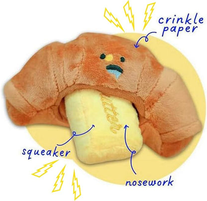 Bemodst Dog Toys for Small Dogs Bread Toys Squeaky Plush Dog Toys Hide and Seek Chew Fetch Dog Birthday for Small and Medium Dogs Puppies - Bread 1Pcs