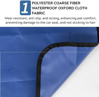 Dog Car Seat Cover for Front Passenger Seat – Waterproof Pet Seat Protector Pad for Cars, Trucks, SUVs – Thickened Scratchproof Single Seat Mat (Blue, 106 * 49cm) - Image 4