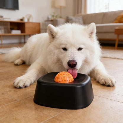 Yosoo Slow Feeder Dog Bowls, Dog Lick Bowl with Slip Resistant Material, Bright Colors, Dishwasher Safe, 6.10x6.10x2.36in, for Yogurt & Purees (Black)