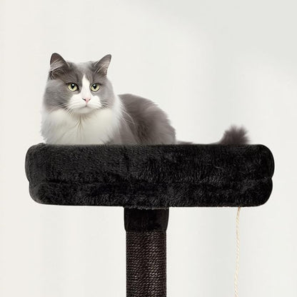 MIAO PAW Gothic Cut Cat Tree with Coffin Bed for Indoor Cats Cat Tower with Scratching Post Modern Activity House for Large Cats Condo with Board Kittens Cave Hammock Hanging Ball RED Black