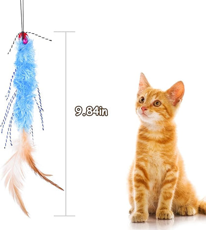 ORSDA Cat Toys, Interative Ketty Toy for Cats with Bell, Cat Feather Toy for Cats to Chase and Exercise