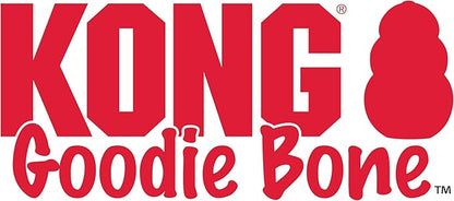 KONG Goodie Bone - Classic Durable Natural Rubber Dog Bone, Supports Mental Engagement - Treat Dispensing - Red - for Small Dogs