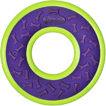 Hero Outer Armor, Fetch Ring Dog Toy, Floats & Squeaks, Purple