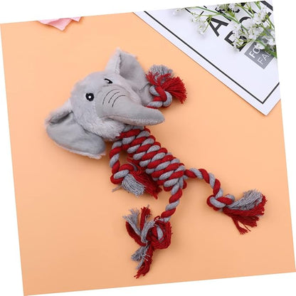 Pet Woven Cotton Rope for Dogs Plush Chew Resistant Educational Playing for Teeth Cleaning Boredom Relief and Interactive Fun