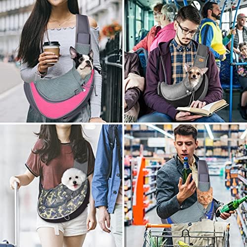 Cuby Pet Dog Sling Carrier for Small Dogs Cats Breathable Mesh Travel Safe Sling Bag Carrier for Dogs Cats Puppy (M Camouflage) - Image 6
