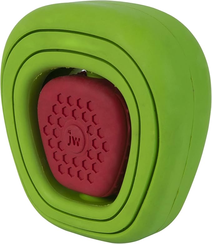 JW CHEW-EE Dental Dog Chew Toy; Cleans Your Pet's Teeth and Gums As They Play; Add Their Favorite Flavors, Apple Core (Pack of 2)