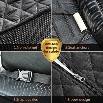 Vailge Dog Car Seat Cover for Back Seat, 100% Waterproof Scratch Proof Nonslip Back Seat Pet Cover for Dogs, 600D Heavy Duty Dog Hammock for Back Seat Car Trucks SUV