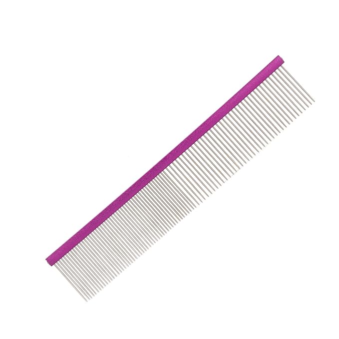 Metal Dog Comb, Stainless Steel Cat Comb for Removing and Knots Dog Combs with Rounded Ends for Long and Short Haired Breeds