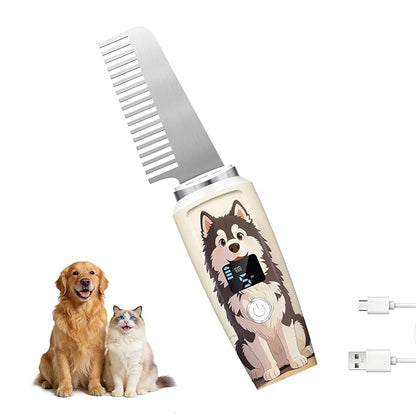 Ultrasonic Fur Care Comb for Pet, Vibration Atomization Conditioning Oil Comb for Dogs and Cats Shining Smoothing Hair