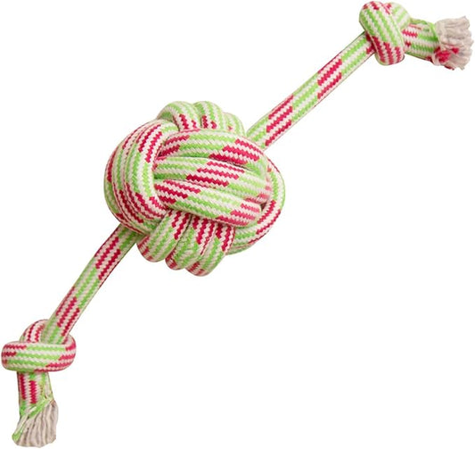 SNUG AROOZ Braidy Bunch Cotton Rope Dog Toy - Assorted Colors - Braided Design with Giant Knot - Safe for Chewing - Ideal for Tugging & Fetching