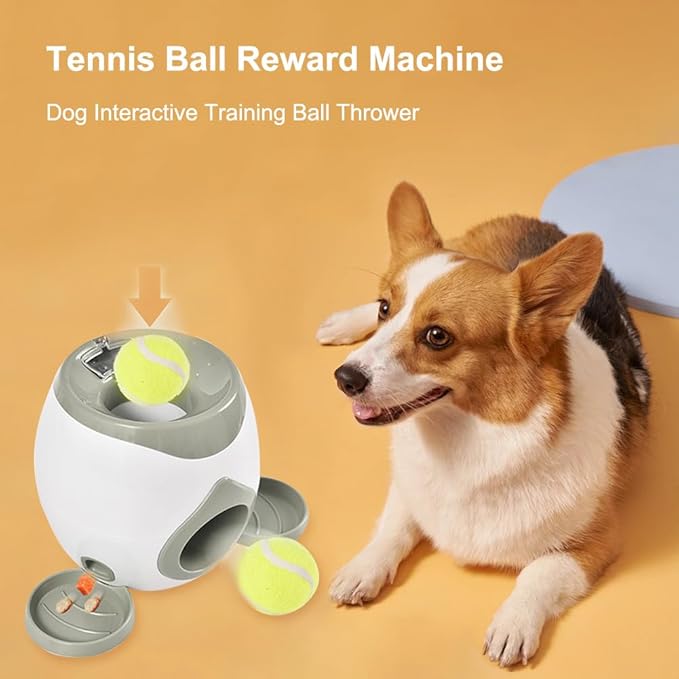 Interactive Dog Puzzle Toy - Drop The Ball to Get Treats, 2-in-1 Treat Dispenser & Slow Feeder for Healthy Eating, Keep Them Busy and Stop Boredom, Fun and Durable for All Breed