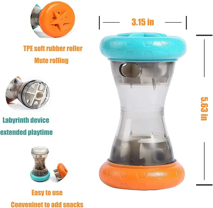 Aelflane Treat Dispensing Puzzle Toys,Interactive Dog Puzzle Toy, Dogs Enrichment Toy to Keep Them Busy,Slow Feeder,Perfect Alternative to Slow Feeder Dog Bowls to Improves Pets Digestion