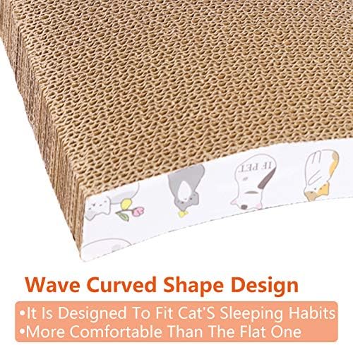 PatiencET 3 Pack Cat Scratcher Pad Recycle Corrugated Cat Scratching Pad - Image 2