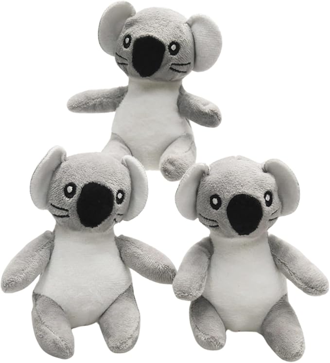 Koala Plush Dog Toy Squeaky Toy, Interactive Hide and Seek Replacement Dog Toys for Small & Medium Dogs (3Pcs Squeaky Koala)