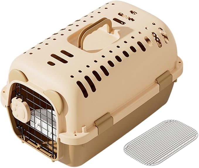 Dog Travel Carrier Dog Travel Kennel Multifunction Hard Sided Transport Box Cats Cage for Quick Trips Walking Hiking, S