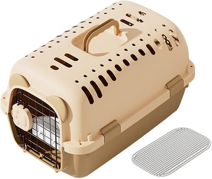 Dog Travel Carrier Dog Travel Kennel Multifunction Hard Sided Transport Box Cats Cage for Quick Trips Walking Hiking, S