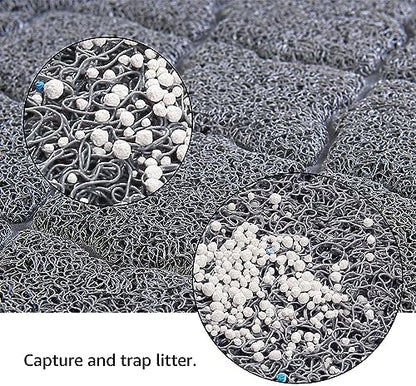 unipaws Cat Litter Trapping Mat, Litter Box Scatter Control Pad - Image 2