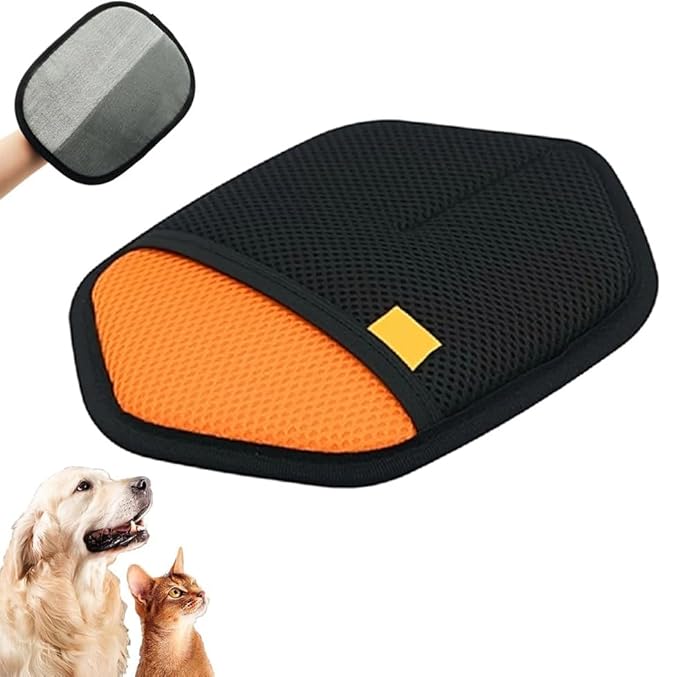Pet Hair Removal Glove,2026 New Grooming Pet Hair Remover Gloves for Cats & Dogs,Reusable Pets Hair Remover Tool for Bed Sheets Couch Clothes Carpet Car Seat (A-Orange)