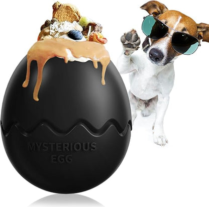 GOLDROC Interactive Treat Dispensing Dog Toy with Cooling Feature – Durable Chew Toy for Aggressive Chewers, Fun Fetch, Dishwasher Safe (Black)