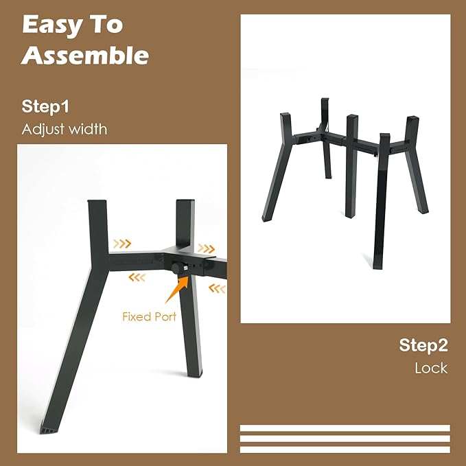 Raised Dog Bowl Stand for Large & Extra Large Dogs – 13.7" Tall Adjustable Holder Fits 7–10.6" Wide Bowls, Elevated Dog Food & Water Stand, 2-in-1 Design (Bowls Not Included)