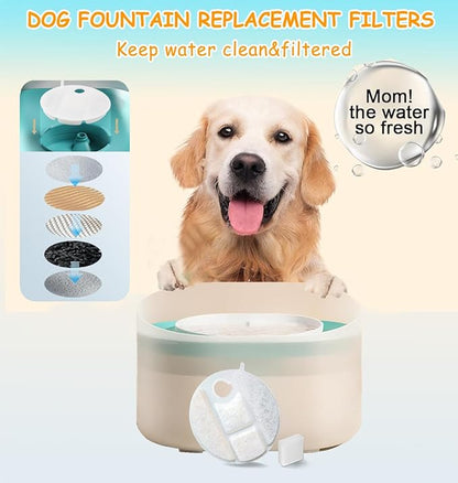 20 Pack Dog Water Fountain Replacement Filters for Petlibro Capsule Dog Fountain PLWF008,Pet Water Fountain Filter with Replacement Pre-Filter Pump Sponges with 1 Hard Brush.