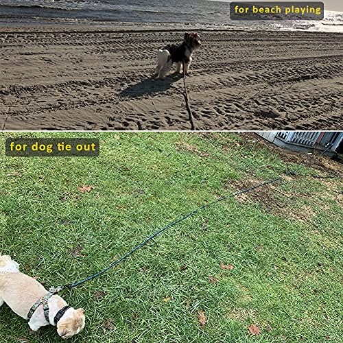BTINESFUL Dog Tie Out Long Tether 8/12/20/30/50/75ft Rope Dog Lead for Yard - Image 4