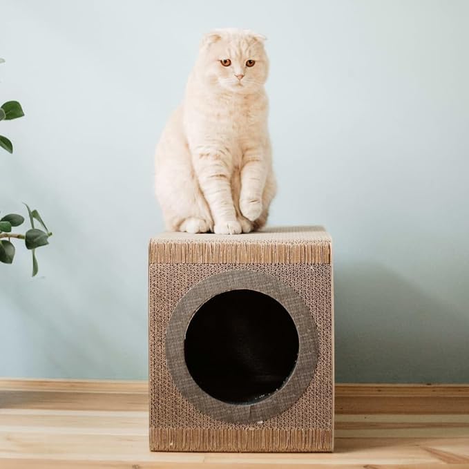 Mixtape Cardboard Cat Scratcher, Large (54 x 31 x 35 cm), Black