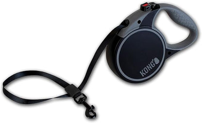 Alcott Kong Terrain Retractable Dog Leash, Small, Black, 16' Long