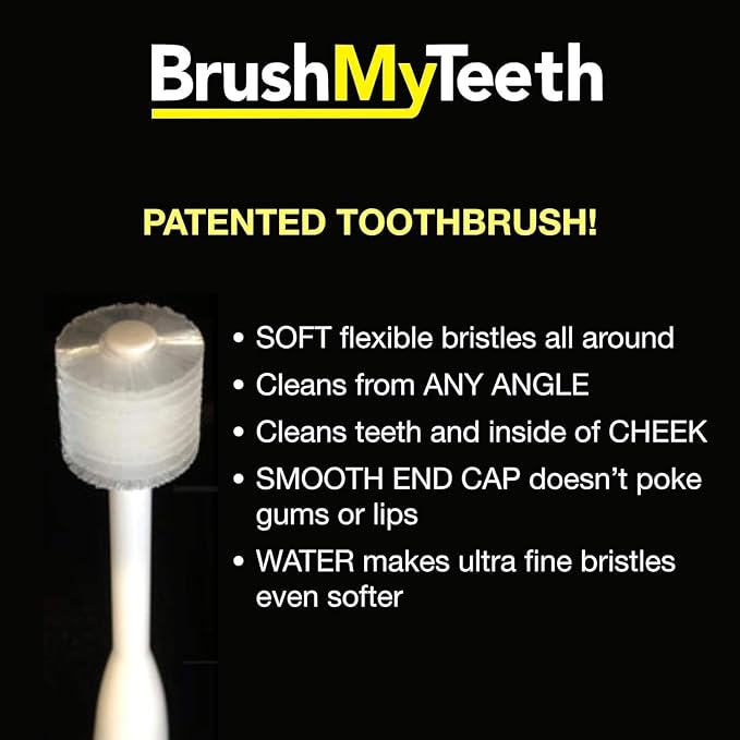 Cat Toothbrush - Round Soft Pet Tooth Brush - Soft Flexible Bristles for Safe and Gentle Brushing, Cat & Kitten Dental Care, Any Breed Cat