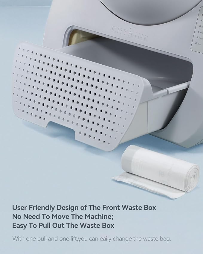 CATLINK Self-Cleaning Litter Box for Multiple Cats – Large Capacity, Double Odor Control, Supports Pets 3.5–22 lbs (Young Version)