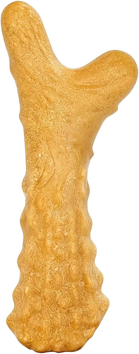 Dog Chew Toy for Puppy Medium Dogs Durable Dog Chew Bones Teething Toys,Tough Wishbone Dog Toys for Aggressive Chewers, Beef Flavor