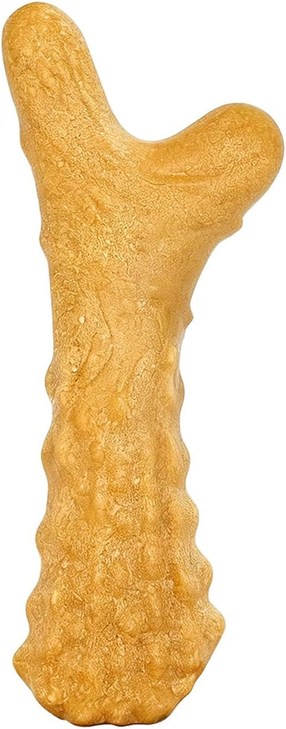 Dog Chew Toy for Puppy Medium Dogs Durable Dog Chew Bones Teething Toys,Tough Wishbone Dog Toys for Aggressive Chewers, Beef Flavor