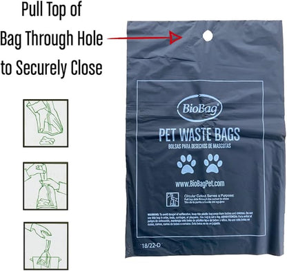 BioBag Premium Pet Waste Bags, Standard Size, 200 Count, Great For All Dog Breeds, Fits in Standard Park Dispensers