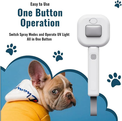 FurBuddies (Abandoned Pets Charity 4-in-1 Pet Steam Brush Ultra Quiet Technology – Groom, De-Shed & Hydrate | Cool Mist, Self-Cleaning, UV Light, USB-C Rechargeable Grooming Tool for Cats & Dogs