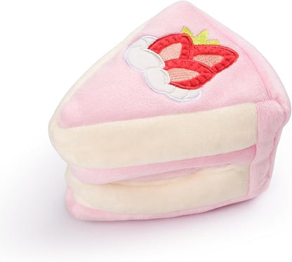 CHEWFFON Dog Birthday Enrichment Toys, Interactive Puppy Puzzle Toy, Crinkle Squeaky Puppy Toy for Boredom, Strawberry Cake Snuffle Toys for Mental Stimulation for Small and Medium Dogs