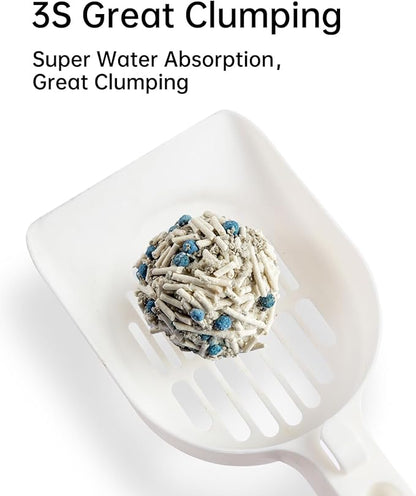 Mixed 4-in-1 Clumping Cat Litter 33 lb, Odor Control and Rapid Clumping, Water Absorbent and Flushable, Dust-Free, Multi-Cat, Bentonite Tofu Cat Litter, Jasmine Scent, 5.5lb/Pack