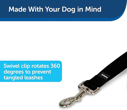 PetSafe Nylon Leash - Strong Dog Leash for Everyday Use - Secure & Simple Design for Reliable Control - Lightweight with Durable Hardware - 3/4 Inch - 6 Feet - Black