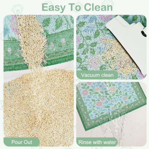 Glittme Cat Litter Mat, 24"x15" Non-Slip Washable Trapping Mat for Cats - Image 3