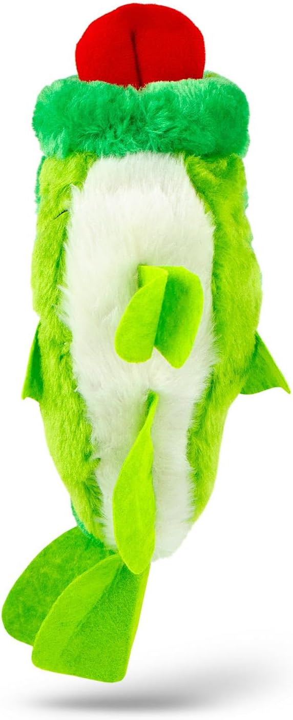 Jeffers Pet Big Mouth Bass Dog Toy, 9" – Plush Fish Toy for Dogs, Chew, Fetch, Toss, Snuggle, Interactive Play, Funny, Stocking Stuffer, Squeaky, Cute, Soft, Durable, Indoor, Outdoor
