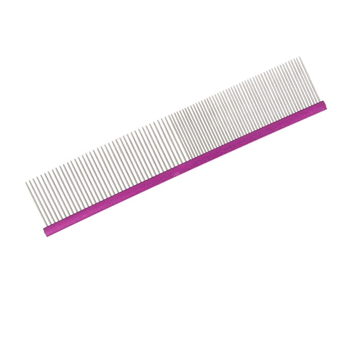 Metal Dog Comb, Stainless Steel Cat Comb for Removing and Knots Dog Combs with Rounded Ends for Long and Short Haired Breeds