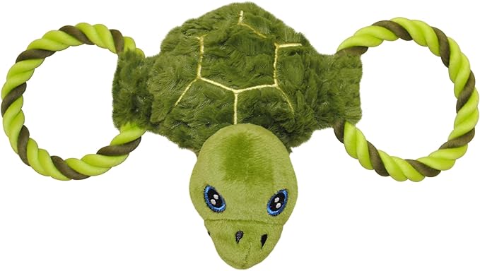 Jolly Pets Jolly Tug-a-Mal Turtle Tug/Squeak Toy, Extra Large (JTA75)