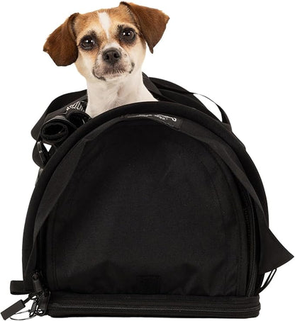 SturdiBag Pro 3.0 Pet Travel Carrier for Cats and Dogs – Soft-Sided with Safety Clips and Seatbelt Straps for Airplane or Car Travel | Small, Black