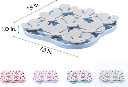 Cat Dog Slow Feeder Set Lucky Clover Lick Mat & Pineapple Puzzle Toy Food Grade Silicone Easy to Clean Anti-Slip Base Pet Accessories (Mat-5 2pcs)
