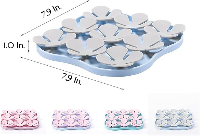 Cat Dog Slow Feeder Set Lucky Clover Lick Mat & Pineapple Puzzle Toy Food Grade Silicone Easy to Clean Anti-Slip Base Pet Accessories (Mat-4 2pcs)