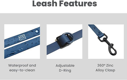 Hands-Free Waterproof Dog Leash, Adjustable Waist & Crossbody Dog Leash for Running, Walking & Hiking (Blue, 8 FT)