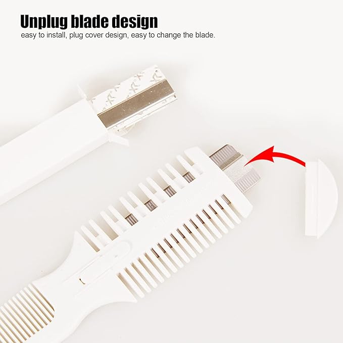 VINGVO Pet Hair Trimmer - 2 in 1 Trimming Grooming Hair Cutter Manual Dog Cat Pet Grooming Comb with Replacement Blade