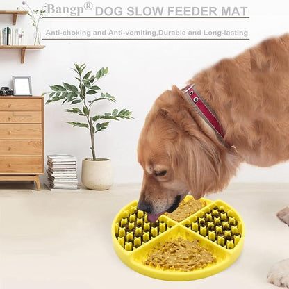 Bangp Silicone Dog & Cat Lick Mat and Slow Feeder,Extends Mealtime for Fast Eaters and Reduces Anxiety,Heavy-Duty Design,Dishwasher Safe,Perfect for Yogurt,Treats,Peanut Butter