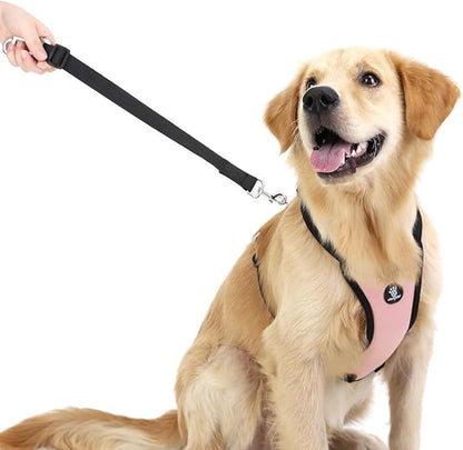 VavoPaw Dog Seat Belt, Safety Vest Dog Car Harness with Adjustable Buckle Dog Seat-Belt for Vehicle Nylon Pet Safety Seats Belts Heavy Duty(XL, Pink)